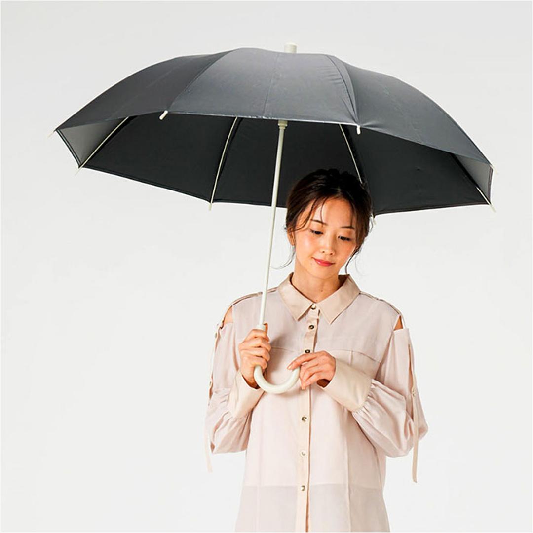 mabu 傘 マブ SMV-4247 通販 長傘 晴雨兼用傘 雨傘 日傘 かさ レディース メンズ 晴雨兼用 遮光 遮熱 UVカット 大きめ 60cm 60センチ 8本骨 耐風 丈夫 通勤 通学 無地 シンプル おしゃれ 女性 女子 男性 紳士傘 オフホワイト ・