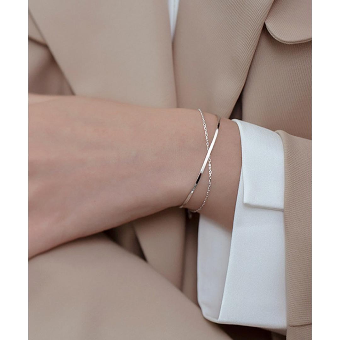 ブレスレット 2連 レディース 通販 ダイヤモンドハーツ blt-0250 Diamond Hearts アクセサリー チェーン2連ブレスレット メタルライン 腕輪 チェーン 細め 女性 誕生日 おしゃれ かわいい ギフト プレゼント カジュアル プチプラ シルバー ・