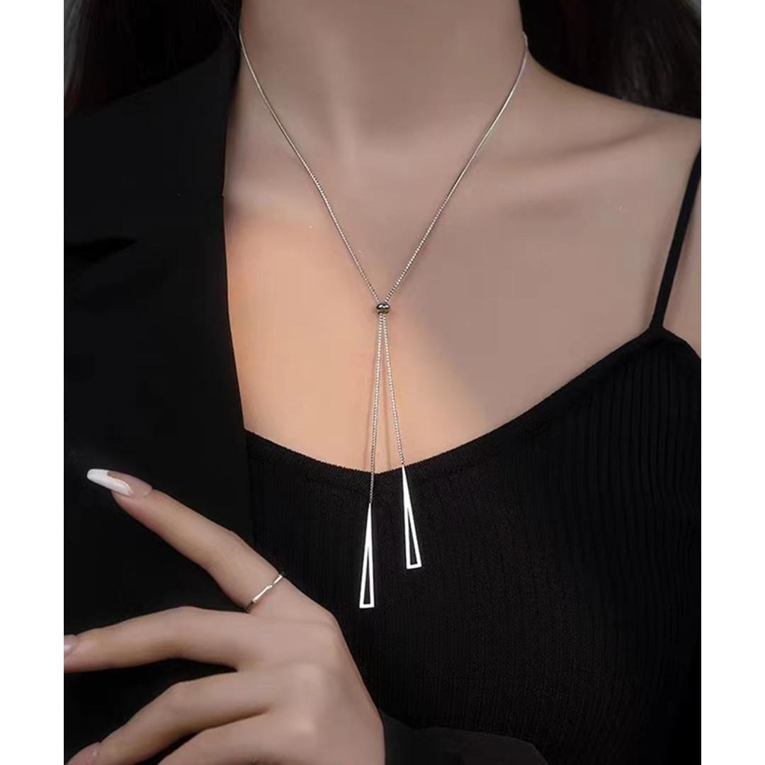 ネックレス レディース シンプル 通販 ペンダント Y字 ループネックレス レディースジュエリー レディースアクセサリー おしゃれ 大人 かわいい 可愛い オシャレ 大人っぽい カジュアル Diamond Hearts ダイヤモンドハーツ nec-032 シルバー ・