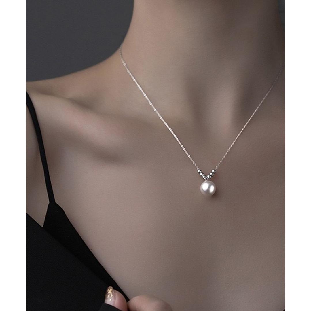 パール ネックレス 一粒 通販 ペンダント 首飾り ジュエリー アクセサリー レディース フォーマル かわいい おしゃれ 可愛い オシャレ 大人っぽい 上品 シルバー パールネックレス nec-0500 ダイヤモンドハーツ Diamond Hearts シルバー ・