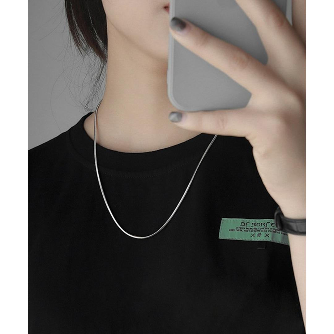 ネックレス スネークチェーン 通販 ダイヤモンドハーツ nec-1350 Diamond Hearts アクセサリー スネークネックレス レディース メンズ 誕生日 彼女 女性 おしゃれ かわいい ギフト プレゼント カジュアル プチプラ 10代 20代 30代 シルバー 50cm