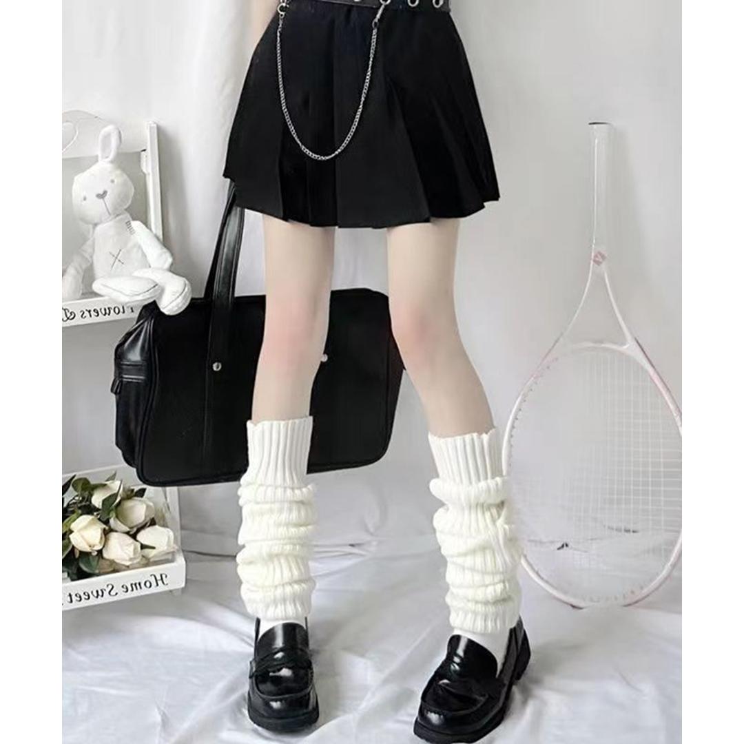 レッグウォーマー 45cm 通販 ニットレッグウォーマー レッグ ウォーマー レッグウオーマー レッグウェア 足首ウォーマー ニット diamond hearts ダイヤモンドハーツ レディース 靴下 ソックス ルーズソックス 防寒 秋冬 冷え対策 ブラック ・