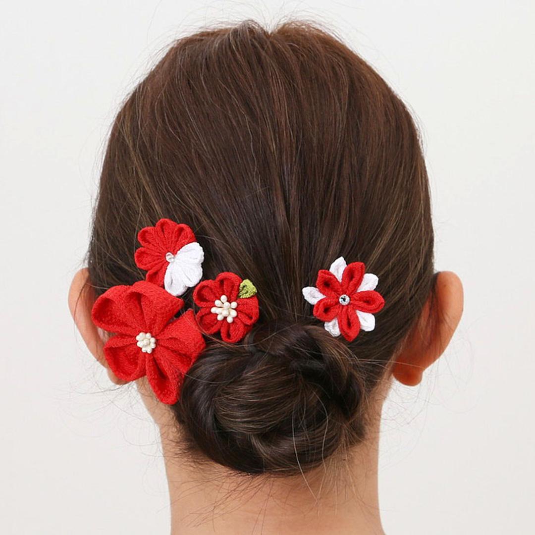和装 髪飾り 通販 ヘアアクセサリー ヘアアクセ へッドアクセサリー つまみ細工 着物 髪飾りセット uピン コーム ピン ヘアピン まとめ髪 お団子 ヘア 成人式 卒業式 結婚式 浴衣 髪飾り和装 花 おしゃれ オシャレ かわいい 可愛い 華やか アカ ・