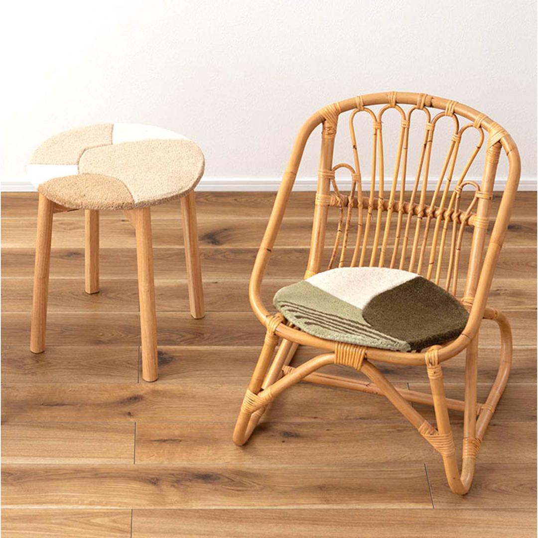 シートクッション 通販 クッション 座布団 チェアパッド 椅子用クッション 座面クッション 円 丸 厚み約1.8cm 直径40cm ダイニング デスクチェアー 椅子 椅子用 車 持ち運び シート シンプル おしゃれ カジュアル ギフト 贈り物 タイプA ・