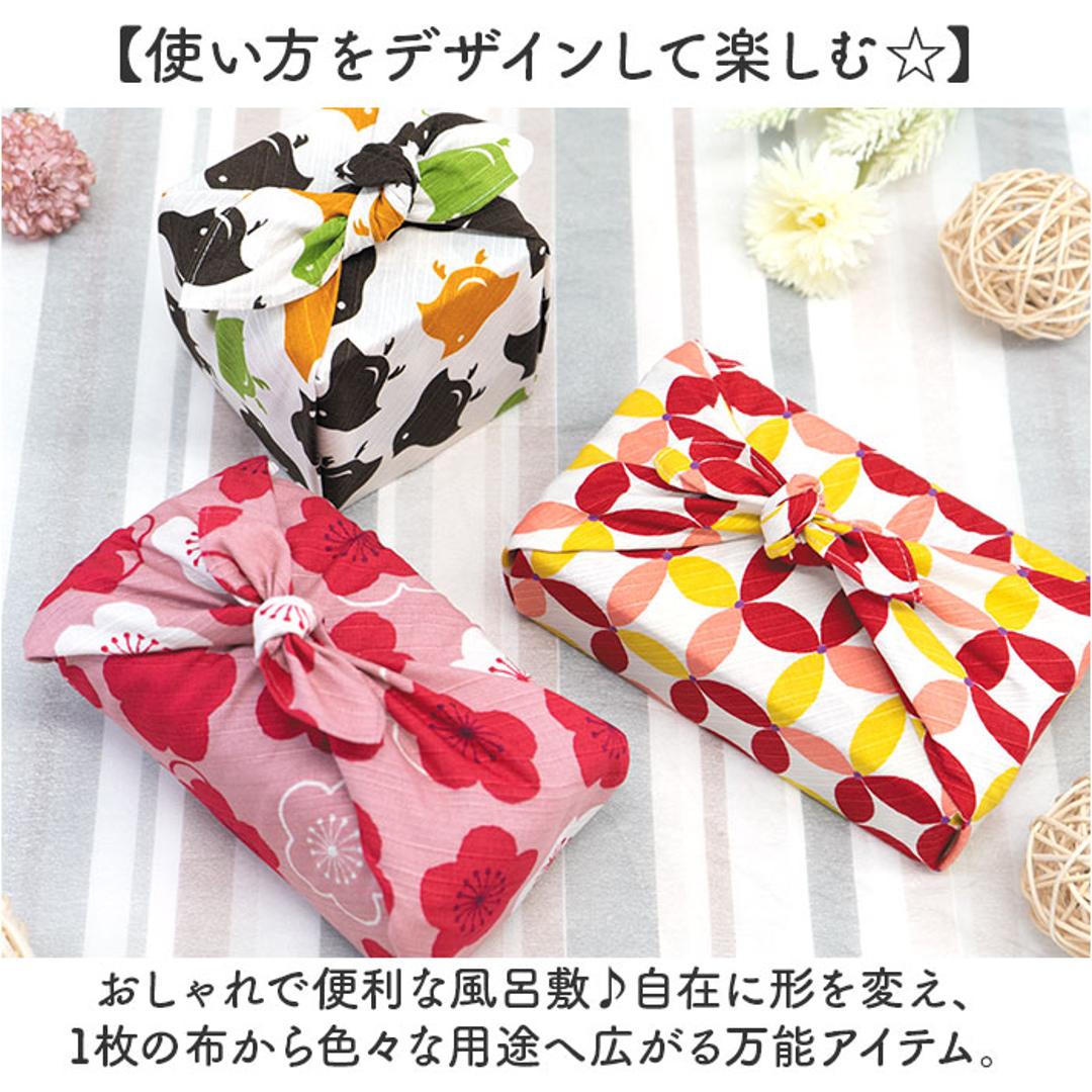 和布華 風呂敷 100cm 通販 日本製 ふろしき 大判 和柄 wafuka プレーリードッグ 三巾 綿100% かわいい おしゃれ 可愛い オシャレ 和風 総柄 エコバッグ テーブルクロス こたつ掛け 和装小物 冠婚葬祭 レディースファッション 目玉焼き ・