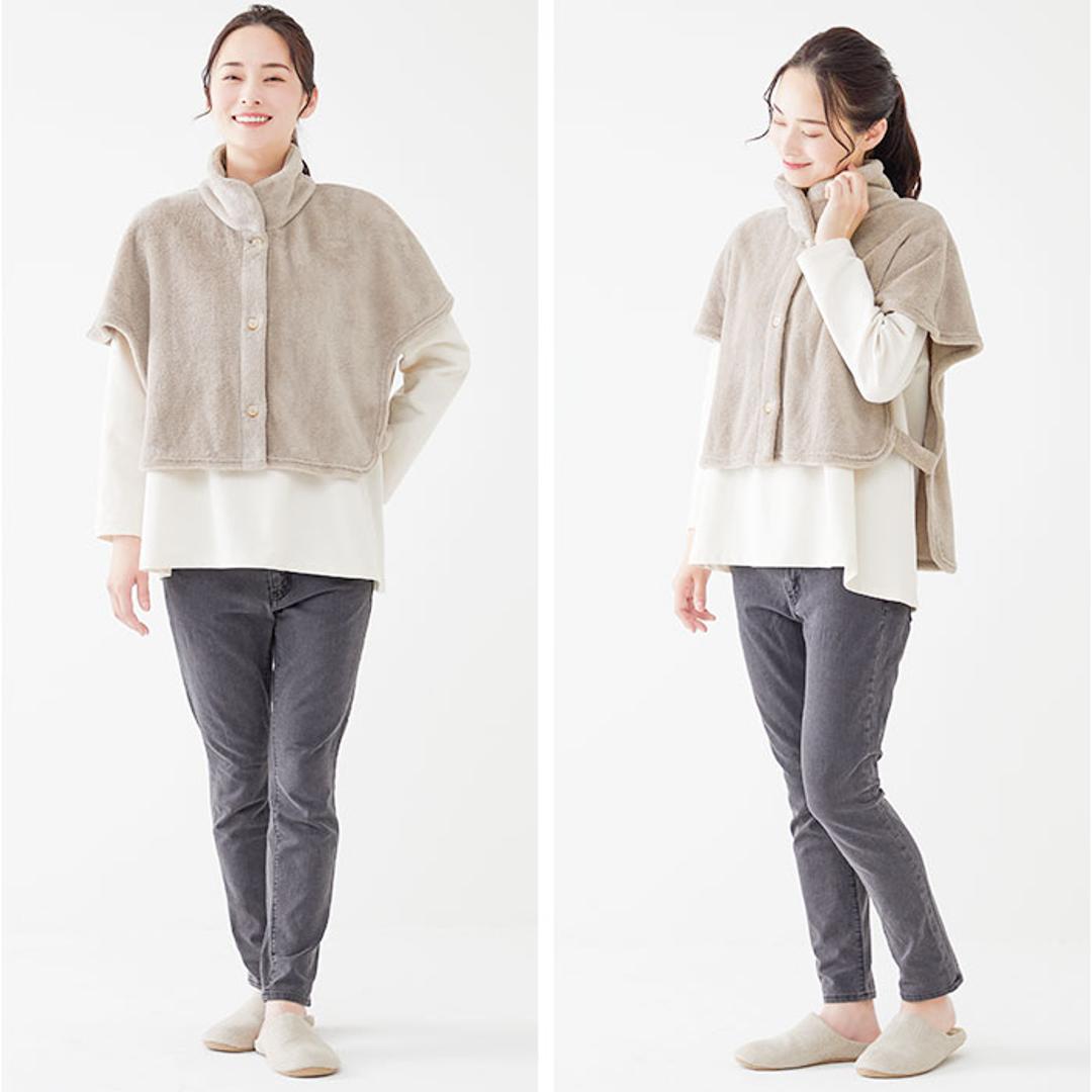 肩当て ボア レディース 通販 着るブランケット 着る毛布 かわいい 肩あて ガウン 毛布 ルームウェア パジャマ 部屋着 あったか 暖かい 冬用 秋冬 冬 もこもこ フリーサイズ ギフト 可愛い おしゃれ スモークピンク M-3Lサイズ