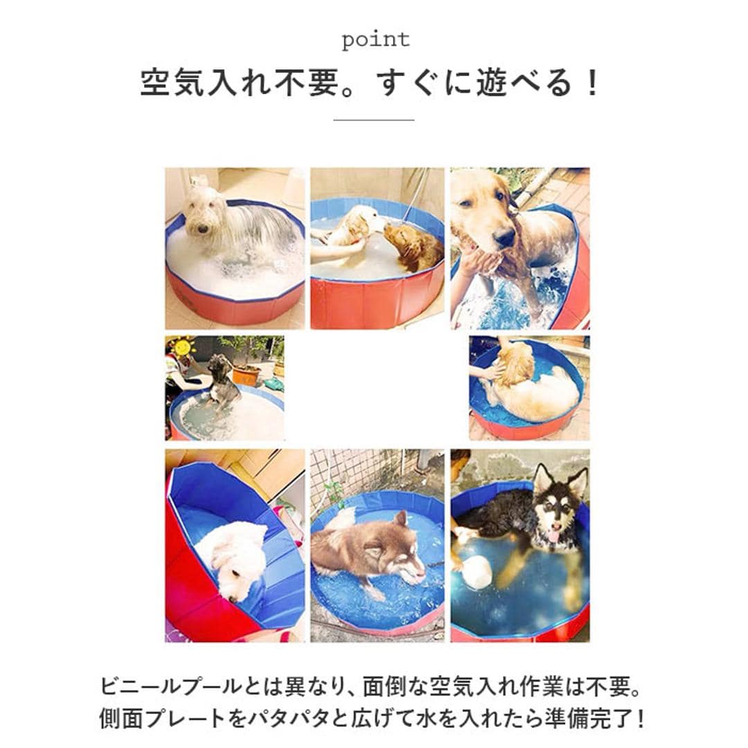 ペットプール 折りたたみ 120x30 ペット プール 折り畳み 通販 ボールプール 家庭用 ペットバス ファミリープール お風呂 水遊び 子ども キッズ 犬用 猫用 持ち運び いぬ イヌ ねこ ネコ レジャー アウトドア キャンプ ブルー ・