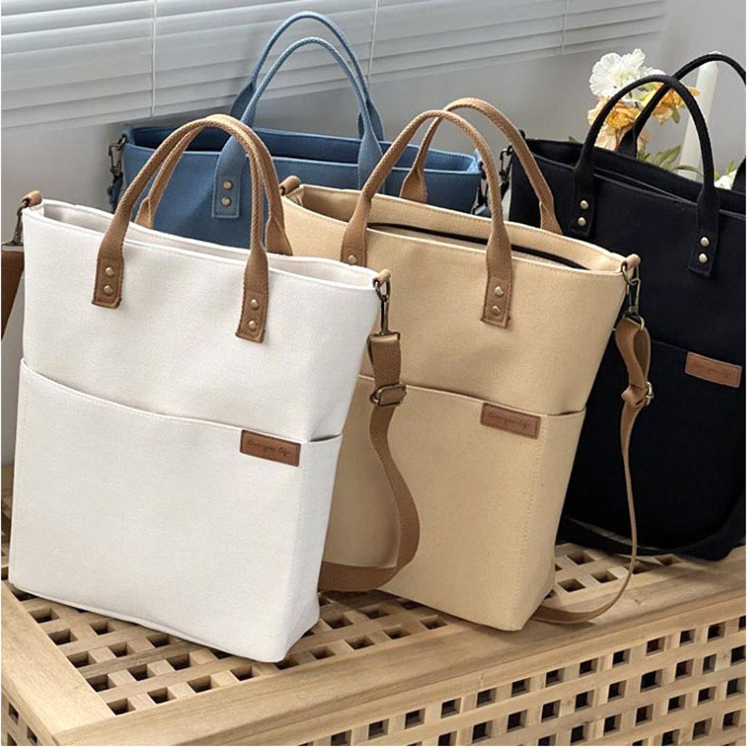 ショルダーバッグ a4 レディース 通販 縦型 メンズ トートバッグ トート ショルダー バッグ 大人 斜めがけ おしゃれ 可愛い 肩掛け 斜め掛け キャンバスバッグ 無地 シンプル 大容量 バック 斜めがけバッグ オフィス 通勤 通学 カジュアル ビジネス オフホワイト ・