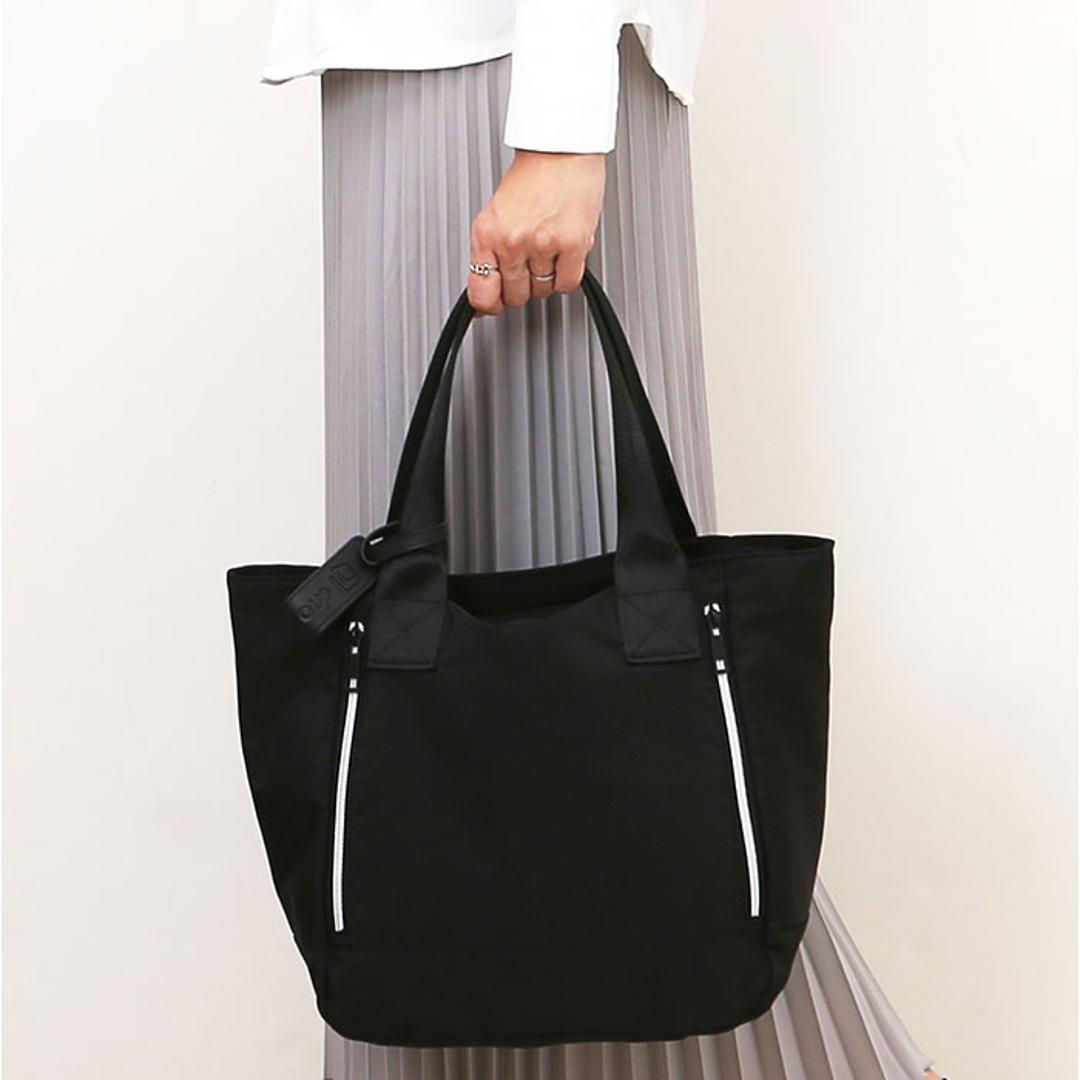 トートバッグ 大容量 軽量 通販 トートバック トート 手提げ 肩掛け カジュアルバッグ カジュアルバック 持ちやすい 超軽量 軽い 前面 ファスナー chou-porte PINNEO カジュアル レディース メンズ ユニセックス 男女兼用 おしゃれ ブラック ・