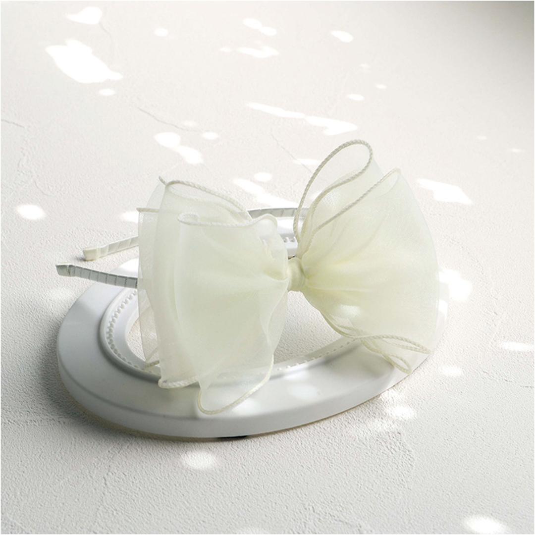 RORA カチューシャ 細め 通販 ローラ グレース ヘッドドレス ヘアアクセサリー 髪飾り キッズ 子供 子ども こども 女の子 女子 リボン シフォン フォーマル おしゃれ かわいい 入園式 卒園式 入学式 卒業式 発表会 結婚式 キッズファッション アイボリー ・