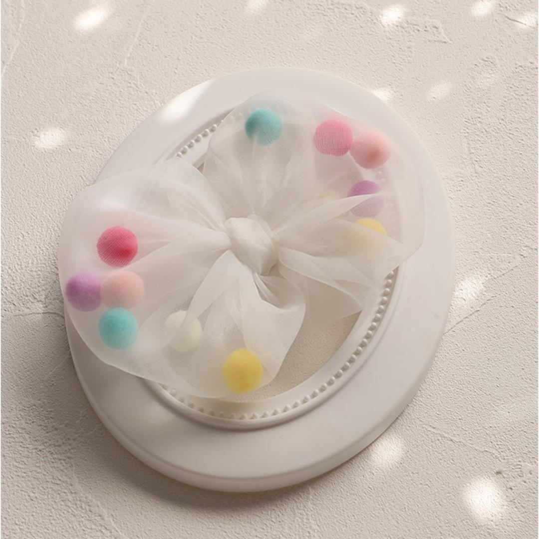 RORA ヘアクリップ 通販 ローラ ボニー ヘアークリップ ヘアアクセサリー 髪飾り キッズ 子供 子ども こども リボン ポンポン 大きめ しっかり かわいい おしゃれ 女の子 女子 入園式 卒園式 入学式 卒業式 発表会 結婚式 キッズファッション ホワイト ・