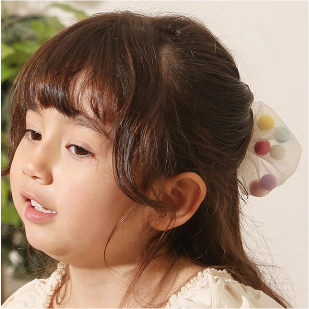 RORA ヘアゴム 通販 ローラ ドロシー 髪ゴム ヘアアクセサリー 髪飾り キッズ 子供 子ども こども 女の子 女子 リボン ポンポン かわいい おしゃれ カジュアル フォーマル 入園式 卒園式 入学式 卒業式 結婚式 発表会 キッズファッション ホワイト ・
