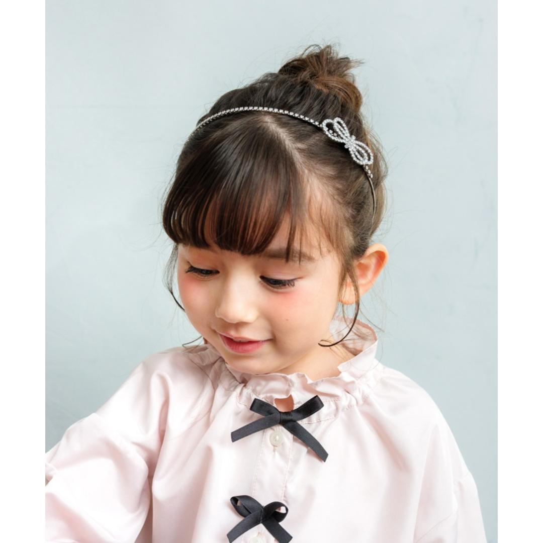 Rora カチューシャ 通販 ヘアアクセサリー 髪飾り ヘッドドレス 子供 女の子 可愛い おしゃれ シルバー キラキラ リボン ラインストーン 発表会 入園式 卒園式 入学式 子ども用アクセサリー ヘアアレンジ ヘアーアクセサリー キッズファッション シルバー ・