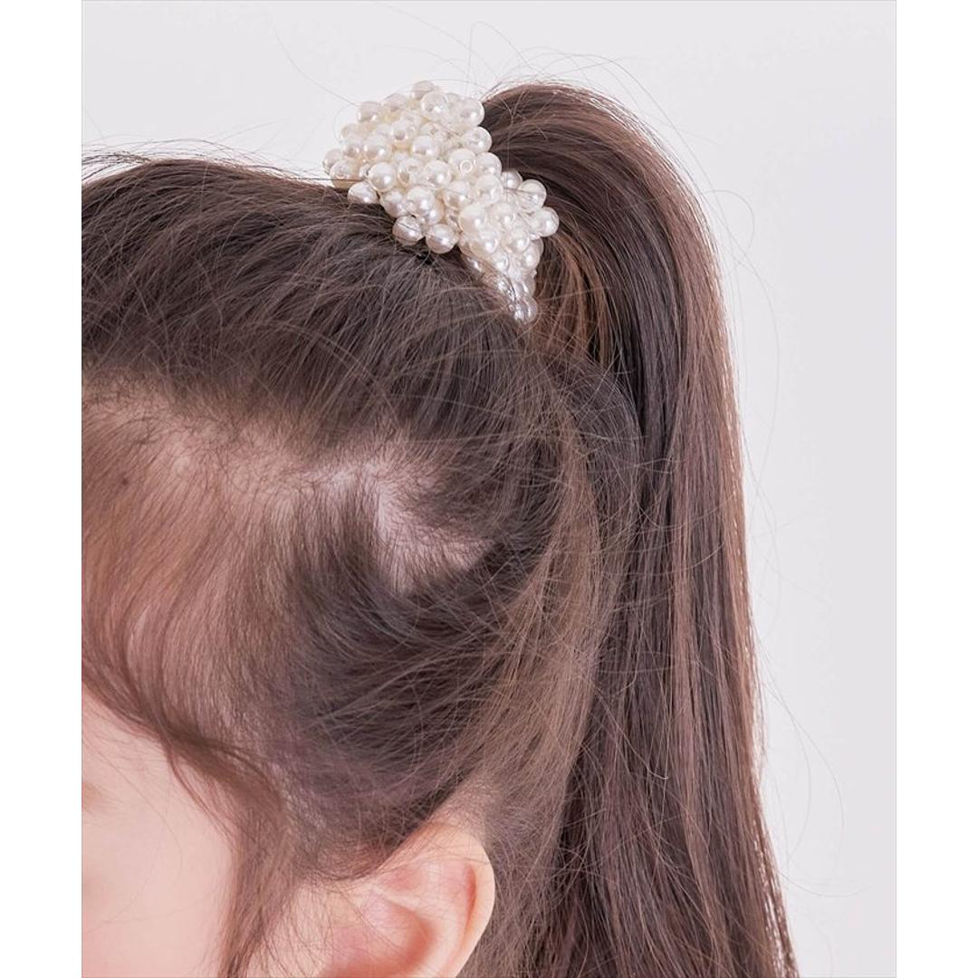 Rora ヘアゴム キッズ 通販 シオリパールヘアゴム 髪ゴム 髪飾り 髪留め パール 女の子 子供 子ども こども おしゃれ かわいい フォーマル カジュアル 大人っぽい 上品 入園式 卒園式 入学式 卒業式 結婚式 パーティー ヘアアレンジ ヘアアクセサリー ホワイト フリー
