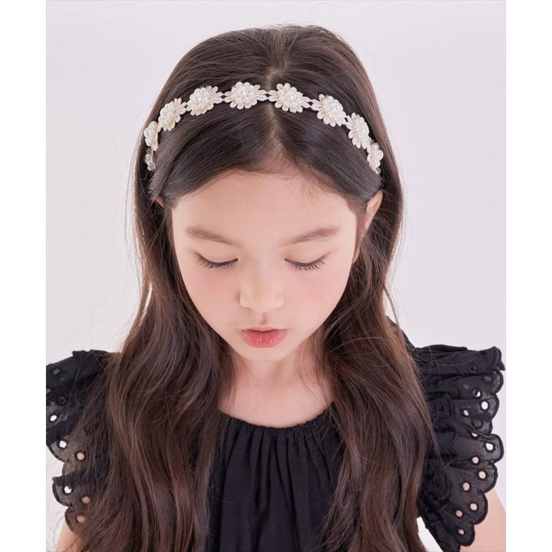 Rora カチューシャ 通販 レース パール 48222102 髪飾り ヘッドドレス 子供 女の子 フォーマル 可愛い おしゃれ 発表会 入園式 卒園式 入学式 子ども用アクセサリー ヘアアレンジ ヘアーアクセサリー ヘアアクセサリー キッズファッション ベージュ フリー