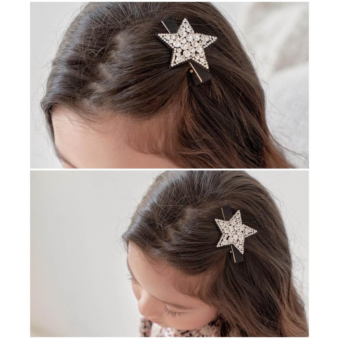 Rora ヘアクリップ キッズ 通販 ヘア クリップ 48472102 プラハジルコニアスターヘアクリップ 星 キラキラ 子供 女の子 卒園式 入学式 結婚式 発表会 かわいい オシャレ 可愛い ヘアアレンジ ヘアーアクセサリー ヘアアクセサリー キッズファッション クリスタル フリー