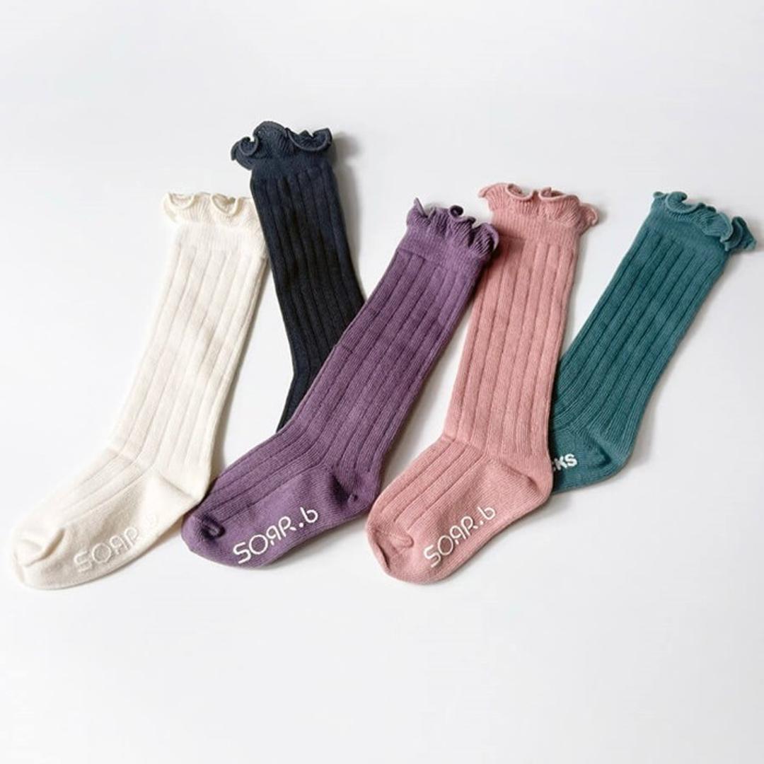 Rora 靴下 キッズ 女の子 ハイソックス 通販 長靴下 66012301 ソックス ロージーハイソックス カジュアル 入園式 卒園式 入学式 卒業式 オシャレ 可愛い おしゃれ かわいい レッグウェア ファッション小物 子ども服 子供服 キッズファッション チャコールグレー 16-18cm