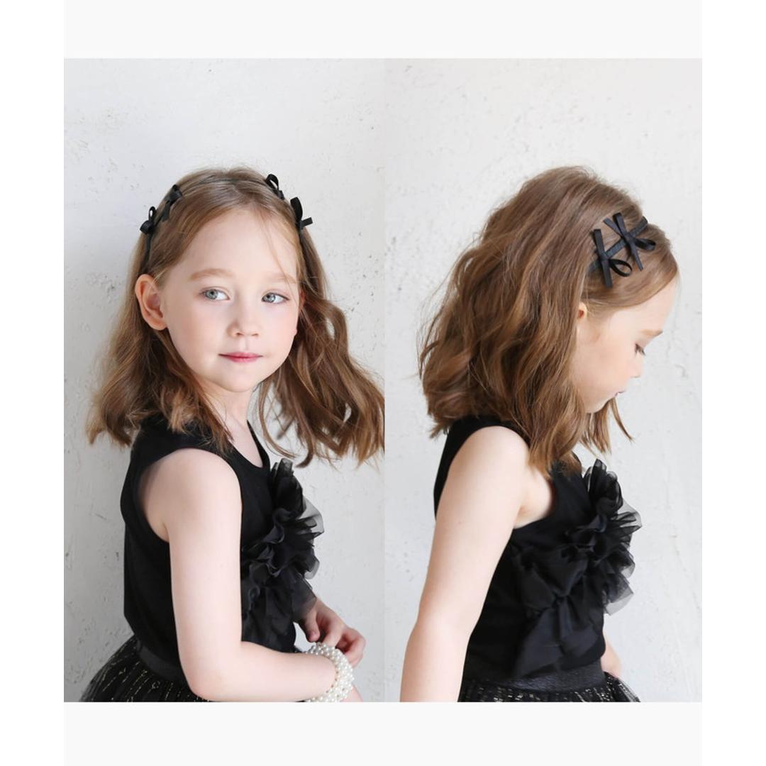 Rora カチューシャ キッズ 通販 エガル リボンカチューシャ ヘッドドレス 髪飾り ヘアバンド リボン 小さい 細め 細い フォーマル 女の子 子供 子ども こども 結婚式 パーティー 卒園式 入学式 七五三 誕生日 かわいい おしゃれ ヘアアクセサリー ブラック フリー