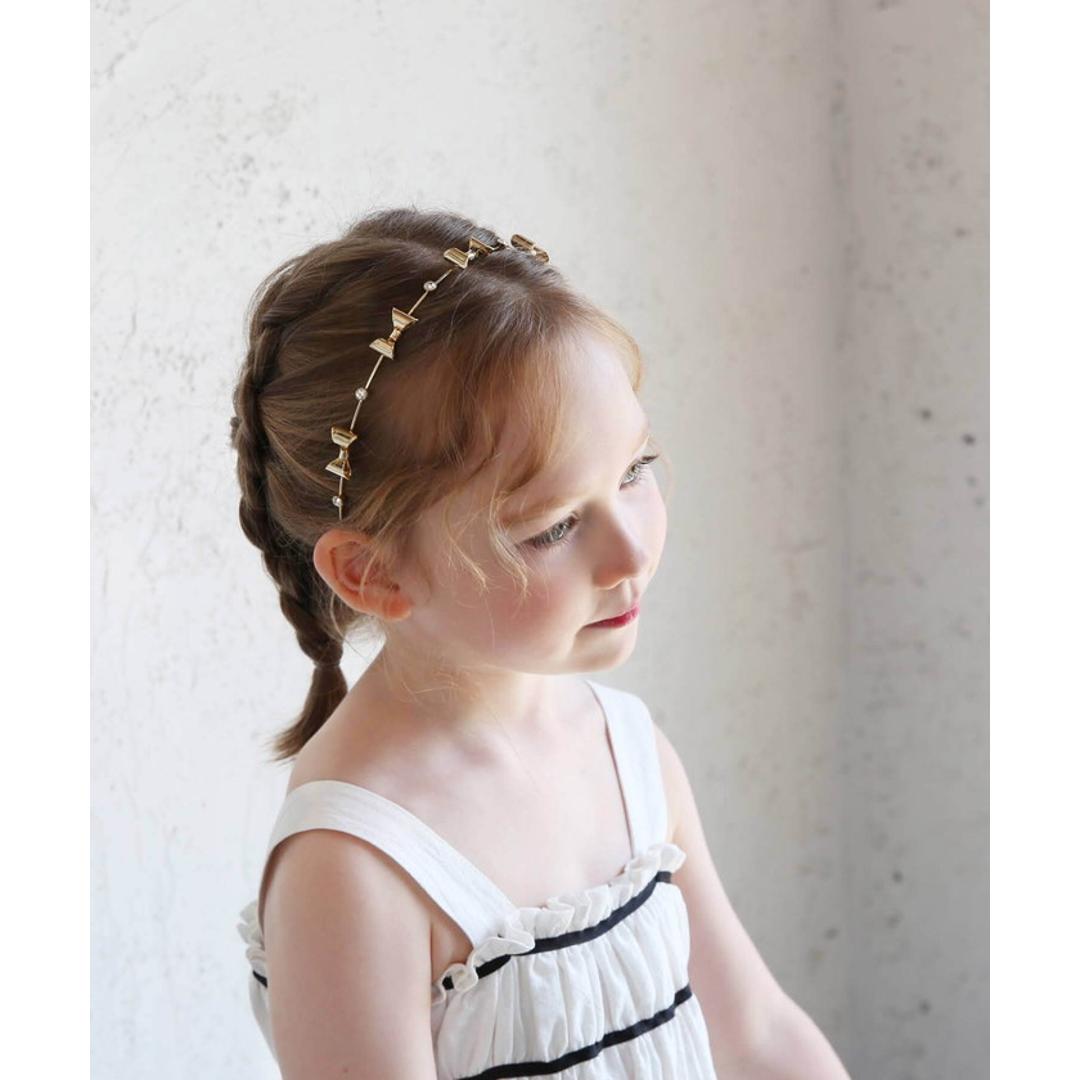 細い カチューシャ キッズ キラキラ リボン 通販 ヘッドドレス 髪飾り 女の子 子供 子ども こども セレモニー 卒園式 入学式 卒業式 結婚式 ピアノ発表会 かわいい おしゃれ シンプル ヘアアレンジ ヘアーアクセサリー ヘアアクセサリー キッズファッション ゴールド フリー