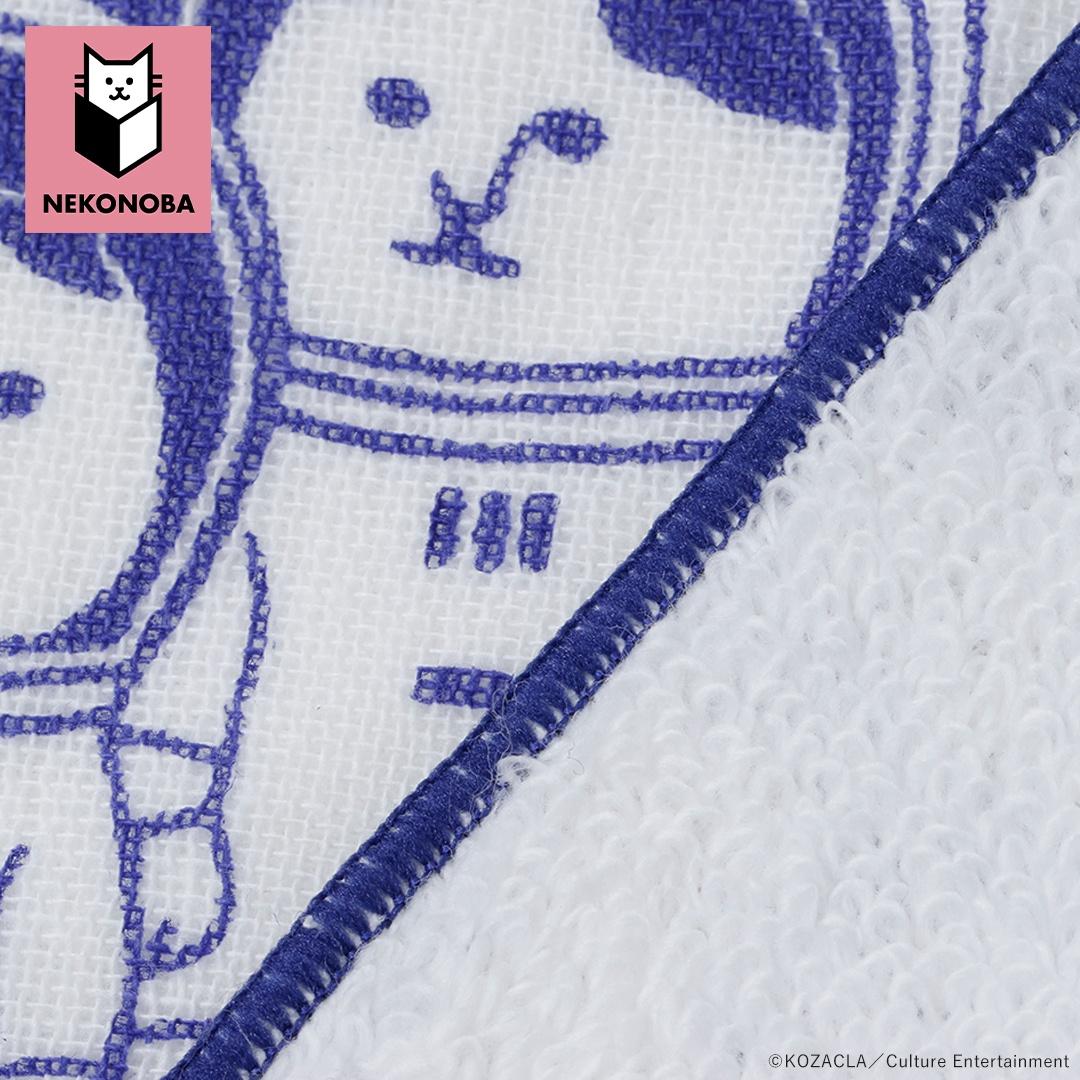 NEKONOBA 通販 ハンカチ ガーゼハンカチ NYANDOROID 柔らかガーゼ ネコノバ かわいい カワイイ ガーゼパイル生地 ハンカチタオル ハンドタオル ガーゼ 猫グッズ おしゃれ 持ち歩き 携帯 コンパクト 吸水 NYANDOROID ・