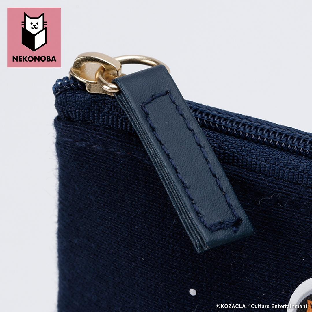 NEKONOBA グッズ 通販 ネコノバ ポーチ 小さめ フラットポーチ 化粧ポーチ 小物入れ コスメポーチ 薄型 薄い ファスナー 猫 ねこ ネコ 猫グッズ 肉球 ぷくぷく かわいい おしゃれ 可愛い オシャレ レディースバッグ NYASA ・