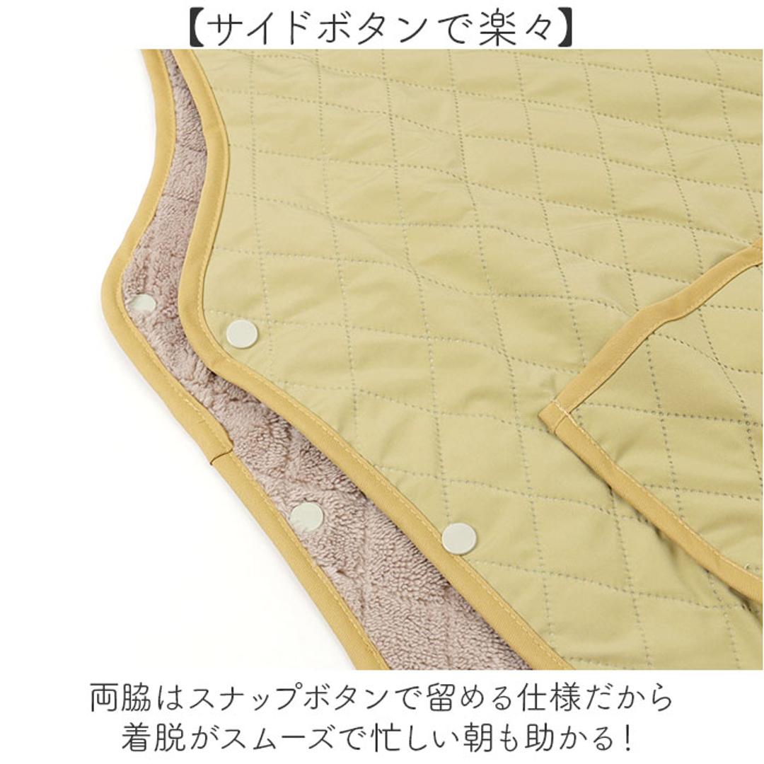 エプロン 裏ボア 通販 かぶりエプロン 前掛け 作業着 あったか 防寒 暖かい おしゃれ レディース 保育士 かわいい 可愛い 冬 秋冬 冬用 キルティング 無地 作業用 ゆったり ダイヤキルト ポケット キッチンファブリック 配膳用品 キッチン用品 グレージュ ・