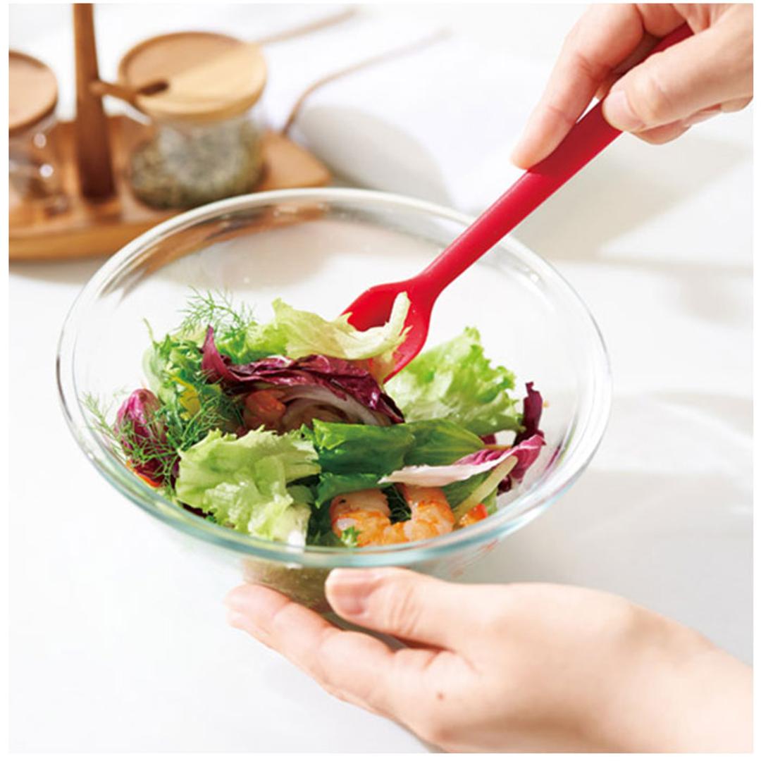 シリコンスプーン 料理 通販 これは便利 ラクラク調理スプーンセット クッキングスプーン フライ返し 調理スプーン スプーン 大 ビッグスプーン 取り分けスプーン サービングスプーン お玉 おたま さじ 匙 キッチンツール 調理器具 キッチン用品 台所用品 レッド ・