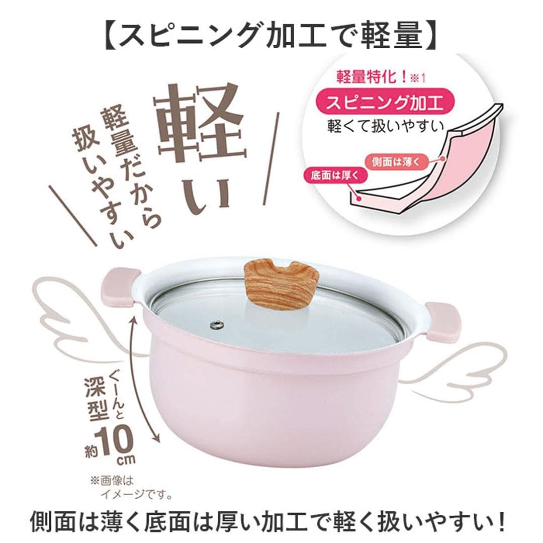 コロント 卓上鍋 18cm 通販 おしゃれ なべ 鍋 深型卓上鍋 グリル鍋 セラミックコーティング セラミック 深型 扱いやすい 軽量 軽い 台所用品 キッチン用品 アウトドア ギフト 贈り物 オシャレ かわいい 可愛い ピンク ・