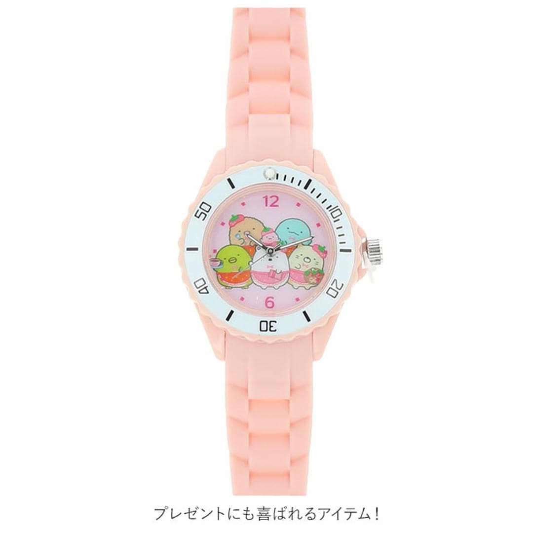 すみっコぐらし 腕時計 通販 キッズ腕時計 キッズウォッチ アナログ リストウォッチ 時計 子供 子ども すみっこ キッズ 女の子 おしゃれ キャラクター グッズ 小学生 低学年 入学祝い 誕生日 ギフト 雑貨 すみっコ/ピンク ・