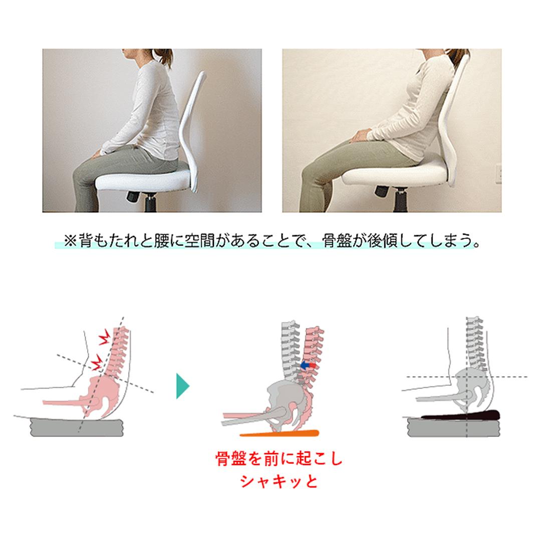 ドクターエルクッション 通販 マルチレスト 傾斜 6° 背もたれ リラックス 腰 姿勢 座布団 クッション チェアパッド オフィス ドライブ ソファ 椅子 車いす デスクワーク 硬め 前傾 6度 ブラック ・