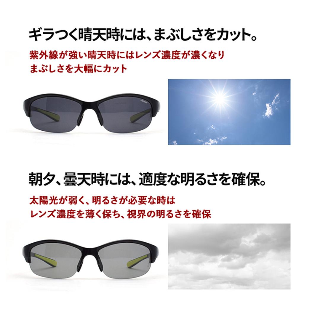 スポーツサングラス 偏光 調光 通販 メンズ レディース ellesse エレッセ サングラス スポーツ 偏光サングラス 調光サングラス UVカット 99.9% 紫外線カット 紫外線対策 ゴルフ 野球 ランニング ジョギング 自転車 サイクリング 車 運転 ドライブ ロードバイク 釣り col3.ブラック/レッド ・