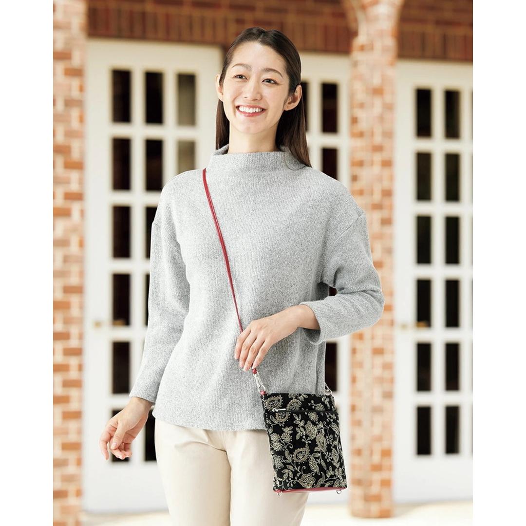 ショルダーバッグ 2way レディース 954144 通販 ショルダーバック ショルダー 肩掛け ななめ掛け 斜めかけ トート 手提げ トートバッグ トートバック 柄 おしゃれ 京都三昌 ペイズリー ギフト プレゼント 贈り物 レディースファッション ショルダーバッグ/ブラック ・