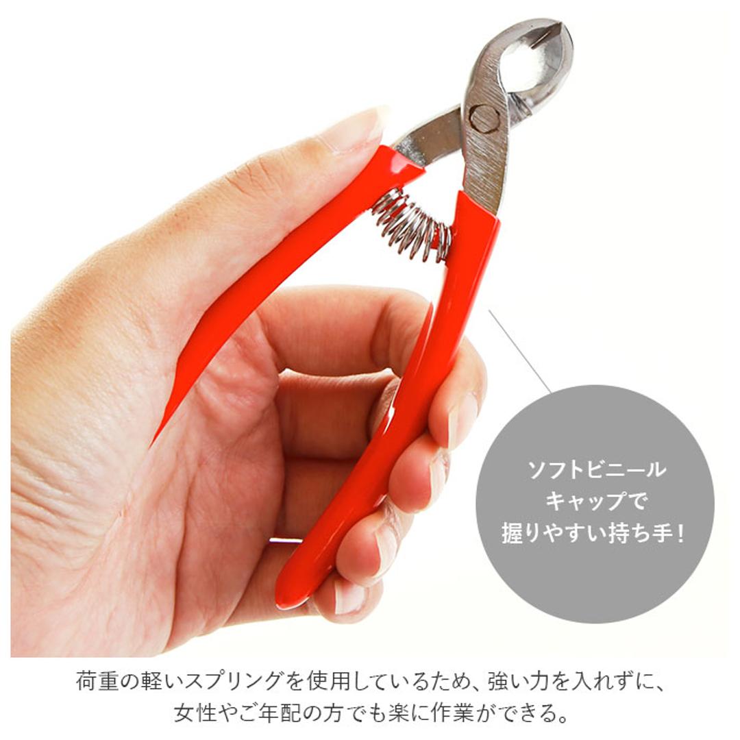 爪切り 介護用 通販 つめきり 看護 爪切りニッパー 介護用つめ切り ニッパー型爪切り 爪やすり付 グリップ付き 巻き爪 陥入爪 斜刃 使いやすい 握りやすい ソフトグリップ 新潟県三条 三条の刃物 古澤製作所 レッド ・