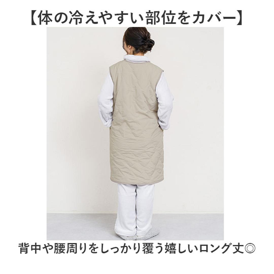 キルティングベスト レディース 通販 ジレ ロングジレ 前開き フロントボタン ノースリーブ おしゃれ ロングベスト ロング丈 撥水 はっ水 トップス かわいい カジュアル 暖かい 防寒 シンプル 無地 体型カバー きれいめ 秋冬 アウター 大人 オフィス 羽織 04.グレージュ ・