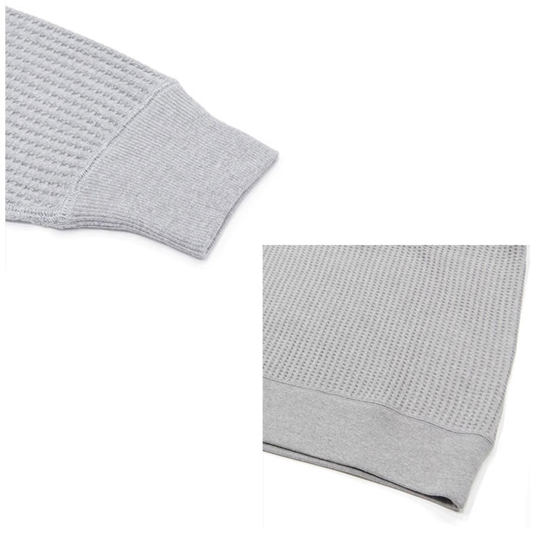 JEMORGAN サーマル JB001-52C 通販 ワッフル ロンT ビッグワッフル クルーネック ジェーイーモーガン 長袖tシャツ 無地 シンプル ブランド メンズ ワッフル生地 カジュアル アメカジ カットソー トップス メンズファッション 杢グレー 【即日発送】Lサイズ