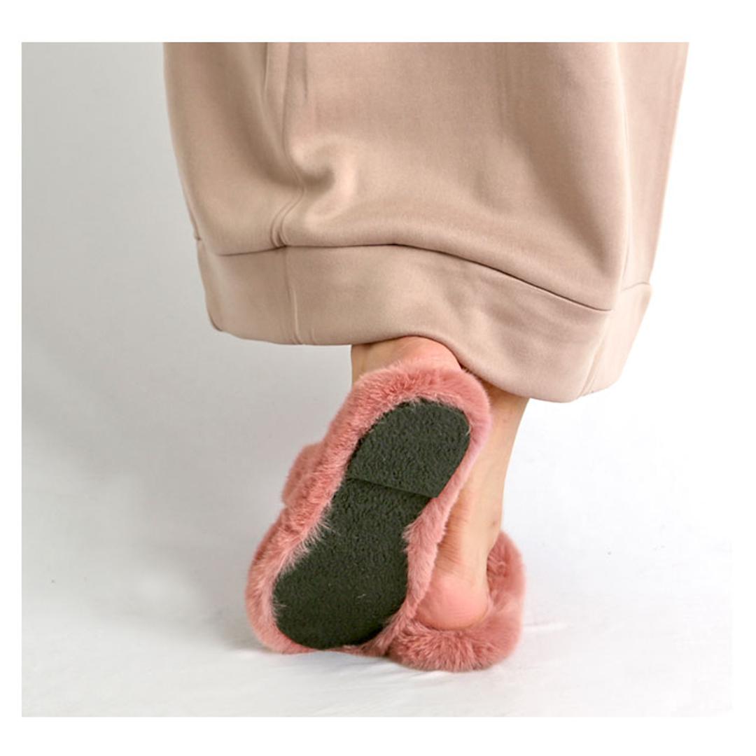 スリッパ おしゃれ 冬用 通販 ルームシューズ 冬 フェイク ファー レディース もこもこ あったか 大人 可愛い 暖かい かわいい 女の子 前開き 前あき 室内履き オシャレ 雑貨 インテリア イエロー 22.5CM(35)