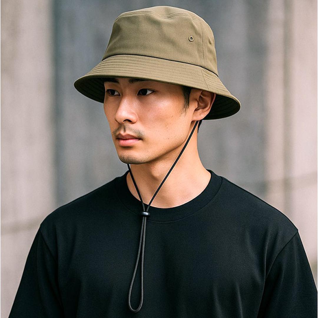 ハット メンズ 通販 防水ハット 男性 帽子 ぼうし 防水 サイズ調整可能 あご紐付き 日よけ帽子 日よけ 男女兼用 シンプル 無地 通気性 おしゃれ お洒落 スポーツ 釣り ハイキング 登山 旅行 フェス バーベキュー ギフト 贈り物 ブラック ・