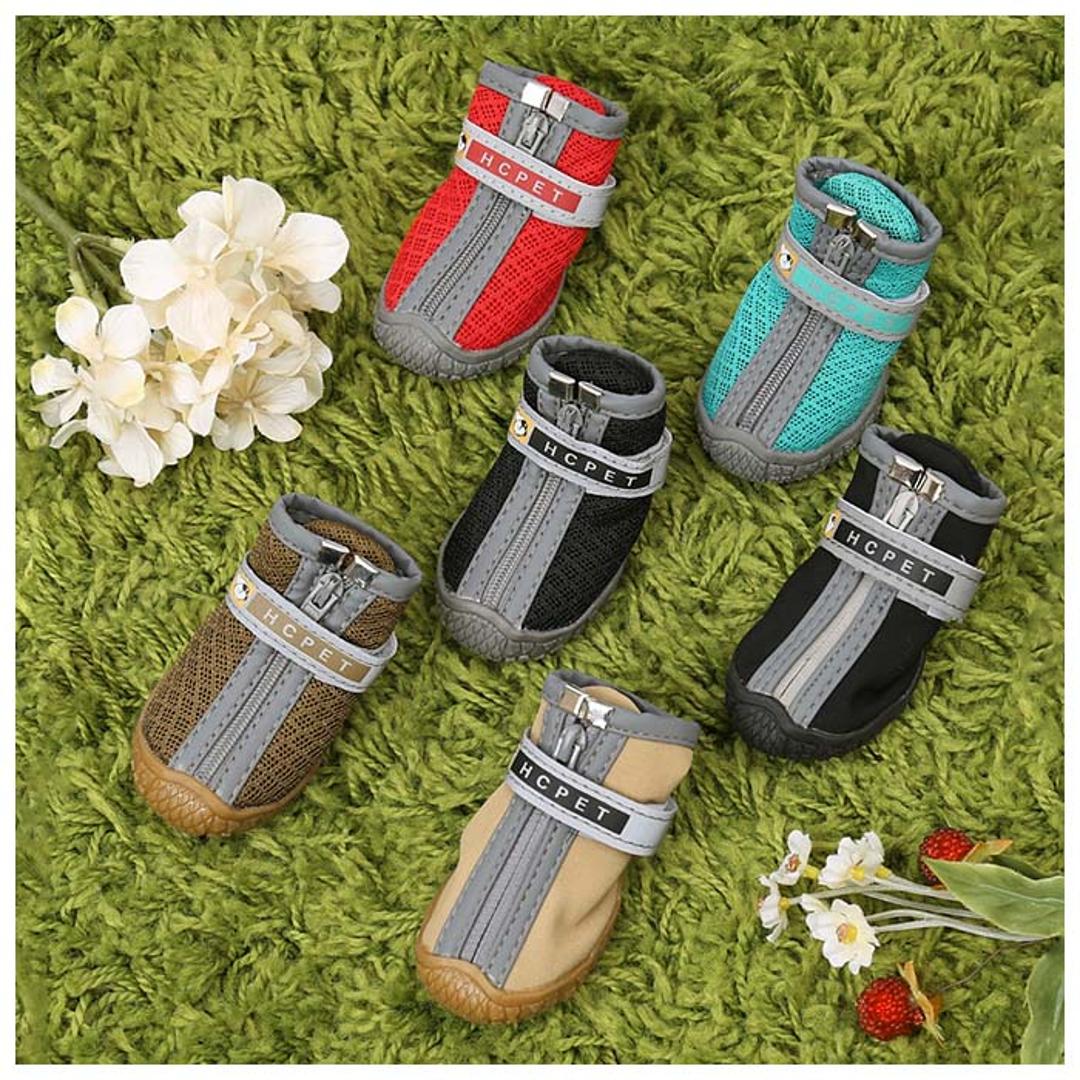 犬 靴 通販 くつ 脱げない 肉球ケア 大型犬 中型犬 小型犬 簡単装着 シニア犬 おしゃれ メッシュ 散歩 用 撥水 はっ水 犬用 いぬ ペット グッズ ペット用品 ブルー×メッシュタイプ 【即日発送】#1