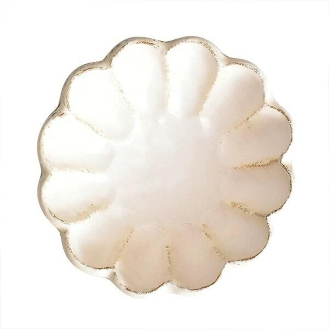 美濃焼 小鉢 通販 日本製 小皿 美濃 焼 12cm 取り皿 副菜 取皿 和食器 おしゃれ モダン かわいい 花形 花型 お花 サラダ デザート 電子レンジ対応 食洗機対応 朝食 おやつ 夕食 リンカ 12ボウル グルメスタイル キッチン用品 ホワイト ・