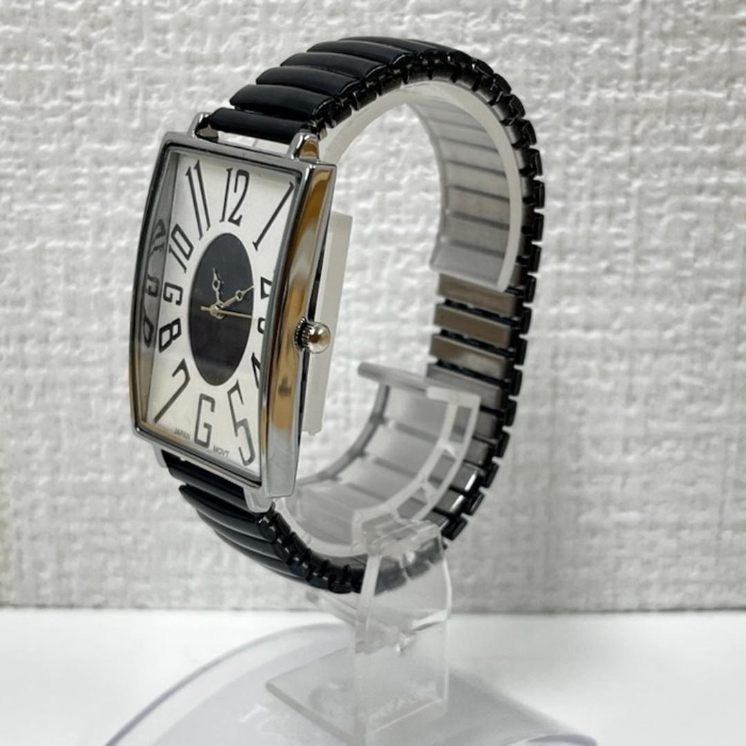 腕時計 レディース ジャバラ 通販 蛇腹腕時計レディース じゃばら 蛇腹 リストウォッチ アナログ 時計 レディース時計 四角 長方形 メンズ レディース腕時計 ジャバラ時計 おしゃれ オシャレ かわいい 可愛い ACONTeG アコンテジ L446SQ ブラック ・