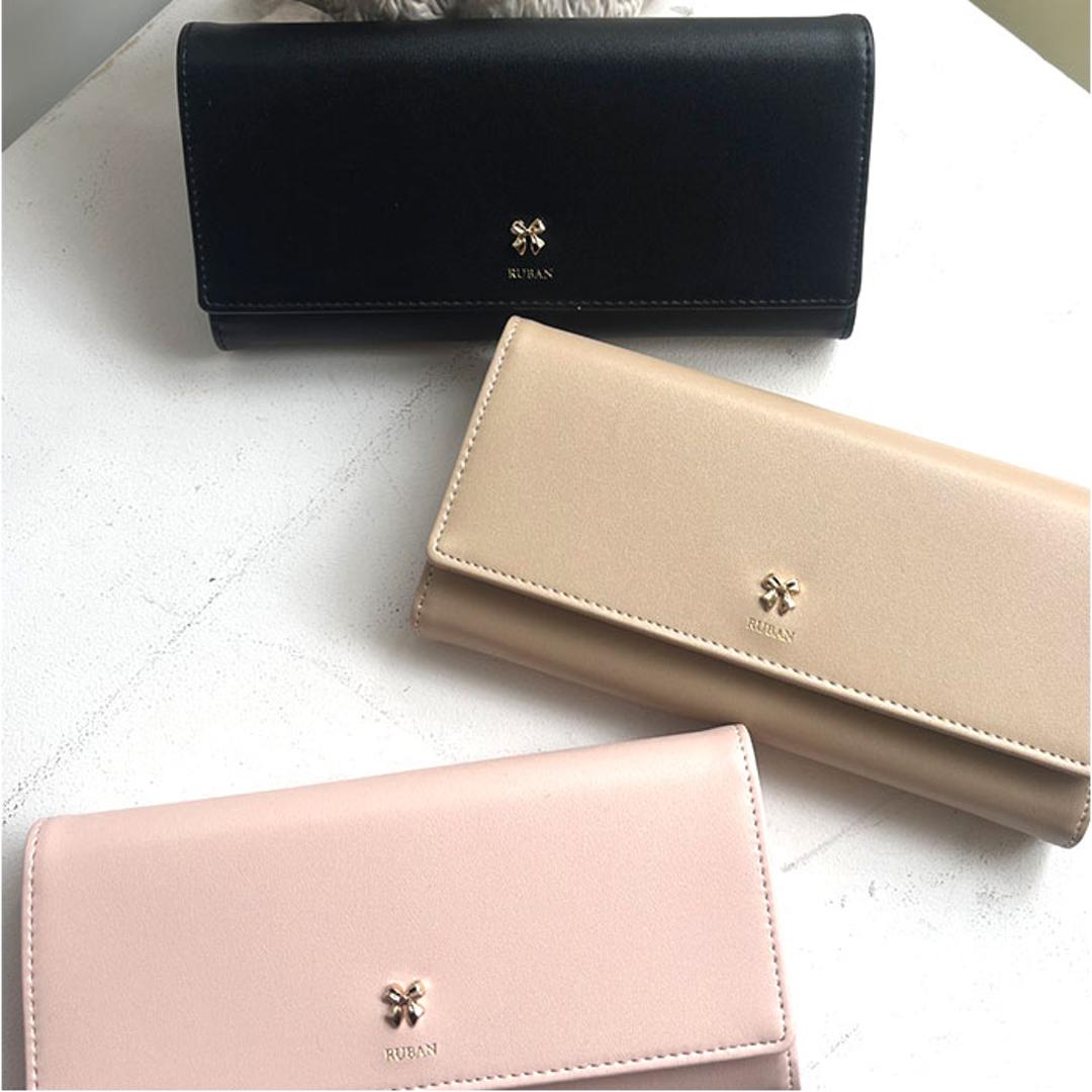 長財布 レディース 通販 財布 ウォレット ロングウォレット 長サイフ スリム 小銭入れ かぶせ おしゃれ 大容量 軽量 カード入れ 薄い シンプル おさいふ サイフ ファスナー 長さいふ ワンポイント レディース財布 きれいめ 上品 贈り物 ギフト 伸び猫ブラック ・