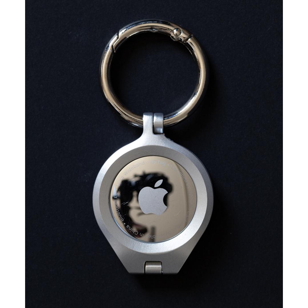 AirTag ケース アルム 通販 air tag キーホルダー AirTagケース AirTag保護ケース エアタグケース 保護カバー アルミバンパー キーリング おしゃれ オシャレ シンプル アルミ合金製 カラビナ付き 落下防止 軽量 軽い AT-AB ブラック ・