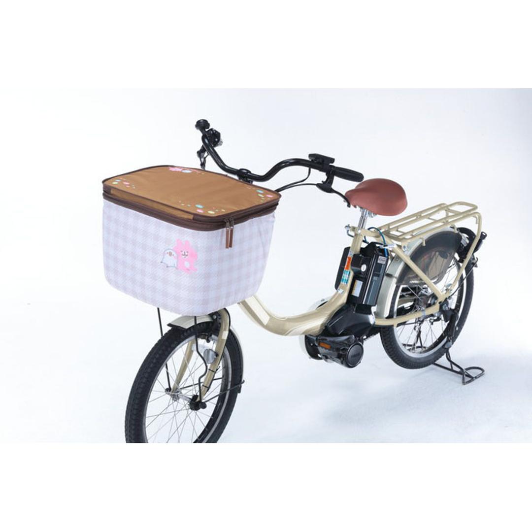 自転車 カゴカバー おしゃれ 通販 かごカバー 自転車カゴカバー 自転車かごカバー 前カゴカバー バスケットカバー かご カゴ カバー 2段式 かわいい オリンパス カナヘイ ピスケとうさぎ サイクリング 自転車用アクセサリー スポーツ 花畑 ・