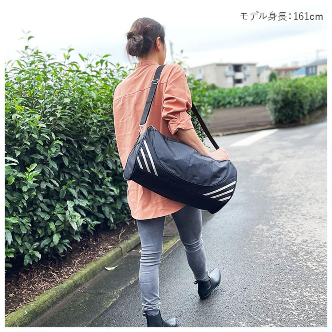 スポーツバッグ メンズ ダッフルバッグ 通販 ドラムバッグ ボストンバッグ 旅行 修学旅行 軽量 軽い 大容量 ポケット 部活 合宿 ヨガバッグ ジム ヨガ シンプル フィットネス 旅行バッグ 旅行カバン 旅行鞄 旅行かばん 1泊 2泊3日 レディース 男女兼用 ユニセックス ブラック×ゴールドライン ・