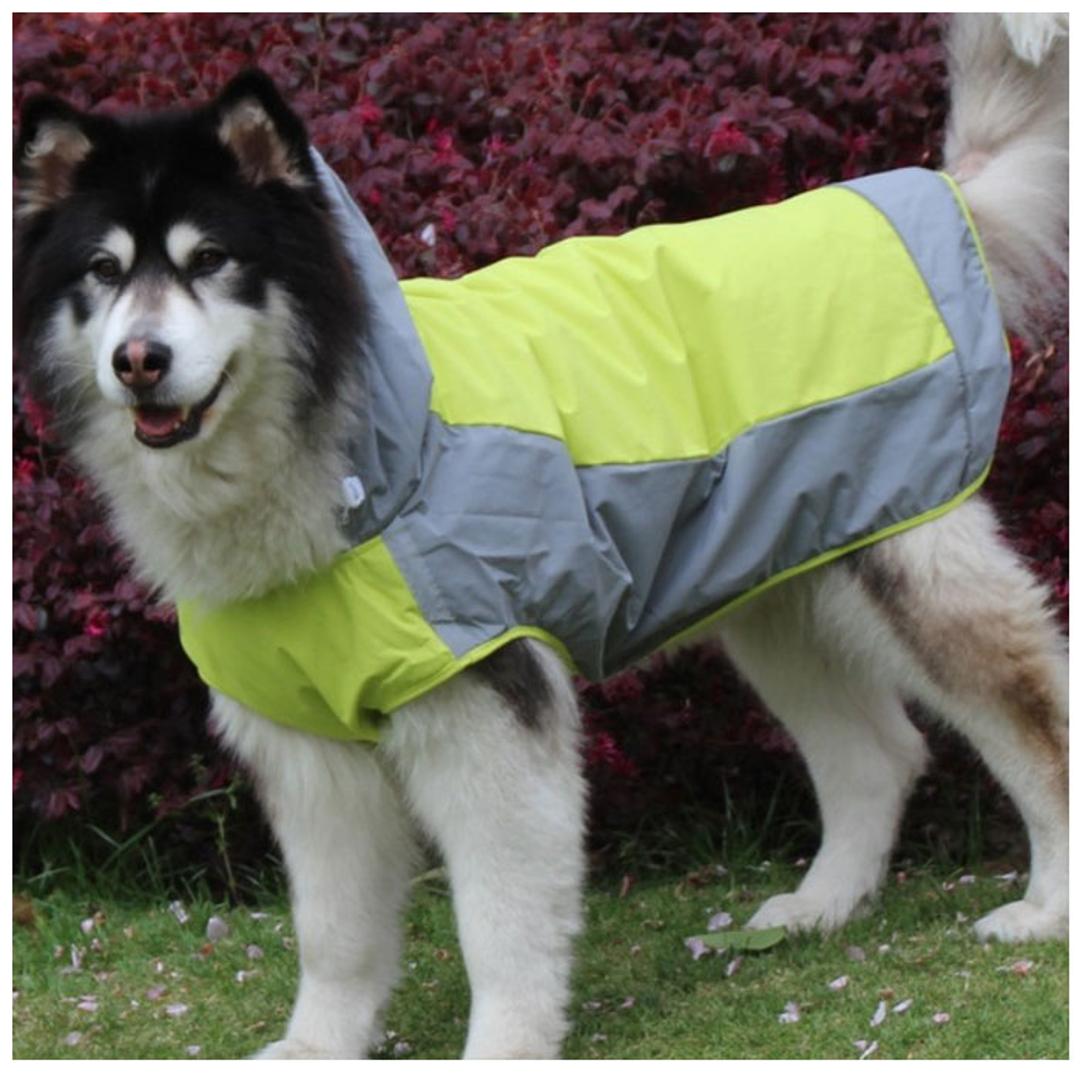 犬 レインコート 中型犬 大型犬 通販 犬用レインコート ペット服 犬服 犬用 カッパ かっぱ 合羽 着せやすい おしゃれ シンプル 無地 フード付き お散歩 雨の日 雪 ドッグウエア ドッグウェア 犬用品 ペットグッズ イエロー 【即日発送】6号