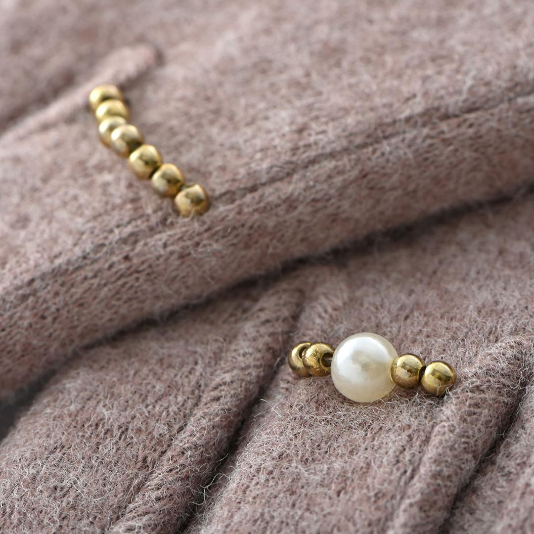 クロダ 手袋 レディース 通販 グローブ 手ぶくろ 暖かい かわいい スマートフォン対応 スマホ 対応 リングビジュー ジャージ 防寒 プレゼント ギフト 女性用 女子 KURODA RM65901L8 ファッション小物 ファッション雑貨 レディース手袋 ブラック 【即日発送】2122cm