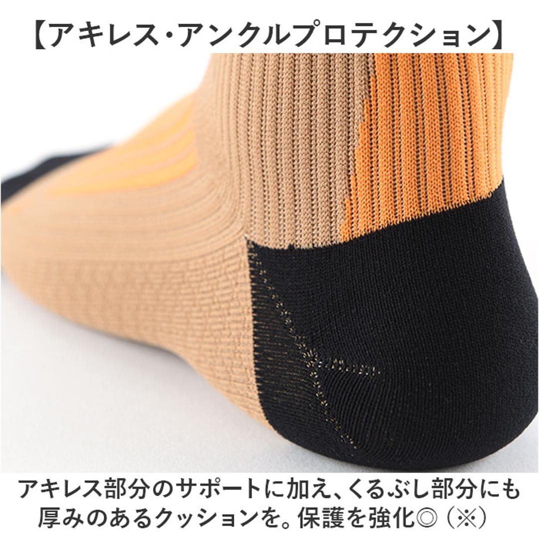 アールエル ソックス RNS5010 通販 日本製 アールエルソックス RxL R×Lソックス RL 靴下 スポーツソックス トレイルランニング トレイルラン トレイル ランニング ショートソックス ショート丈 メッシュ 蒸れない 衝撃吸収 レッグウェア 稲穂ゴールド/オレンジ S(22-24cm)