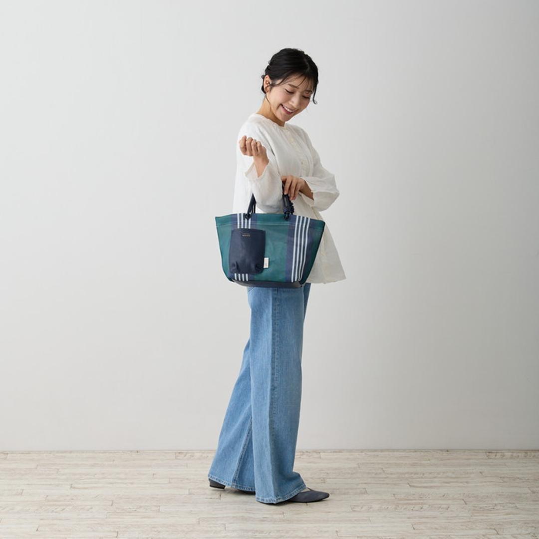 ルートート トートバッグ ROOTOTE 1084 通販 トートバック 手提げバッグ 手提げ袋 手提げかばん 手提げカバン 手提げ鞄 レディース 軽量 軽い 通勤 通学 おしゃれ 配色 洗える 手洗い ストライプ wefer ウエッファ DELI デリ SAX ・