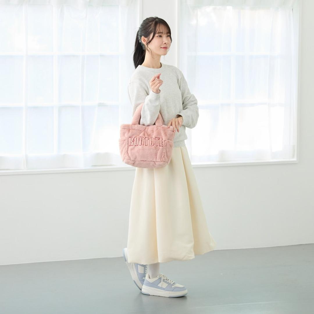 ROOTOTE ルートート トートバッグ 3637 通販 トートバック ハンドバッグ 手提げバッグ 手提げカバン 小さめ サブバッグ SQUARE スクエア シンプル 無地 ロゴ かわいい おしゃれ ふわふわ ふかふか マチあり 旅行 レディースバッグ IVORY ・