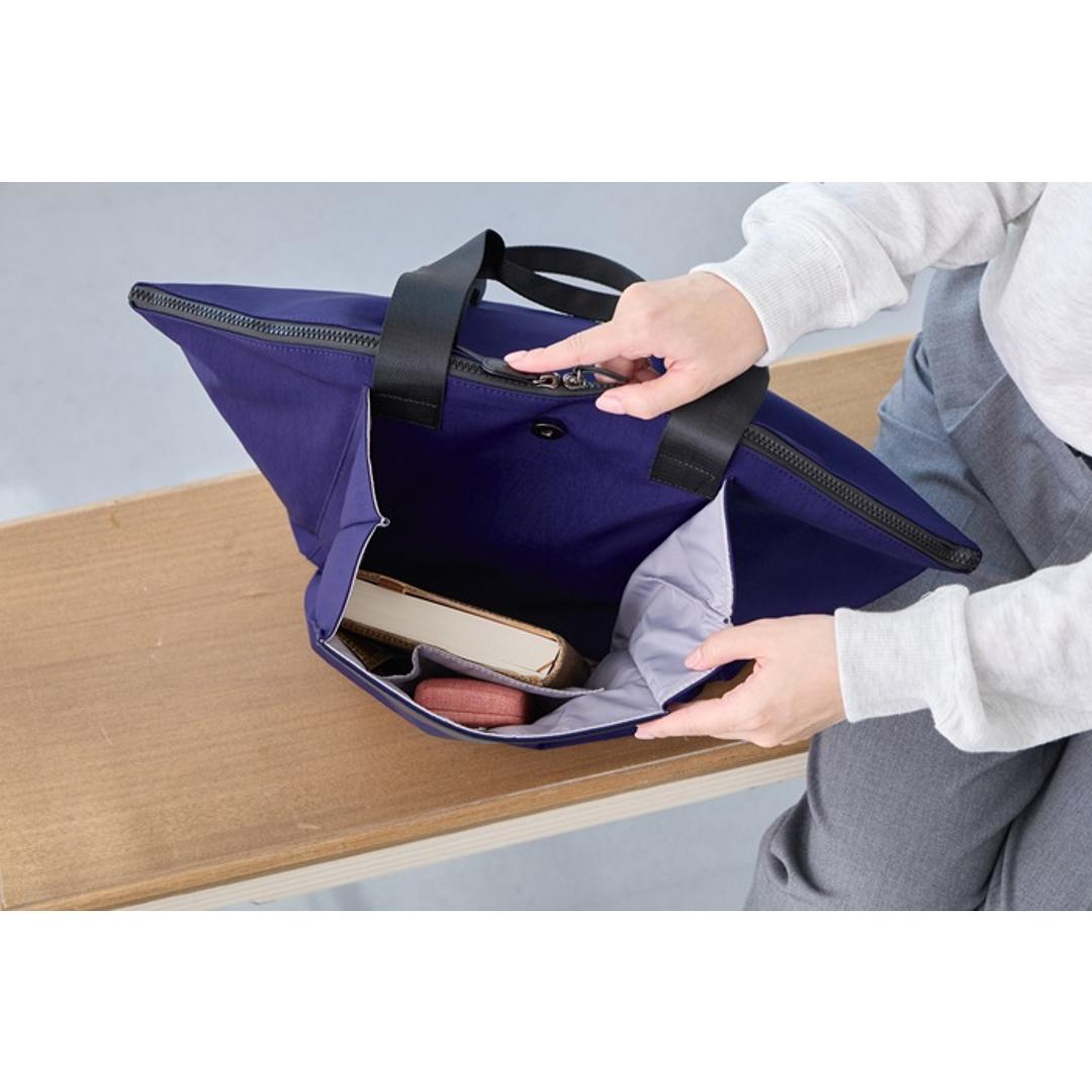 ROOTOTE ルートート トートバッグ 3669 通販 トートバック 肩掛けバッグ 通勤バッグ ビジネスバッグ ファスナー付き ナイロン A4 大容量 レディース 通勤 通学 軽量 軽い 大きめ 旅行 おしゃれ シンプル 大人 13インチPC MEDIUM BLACK ・